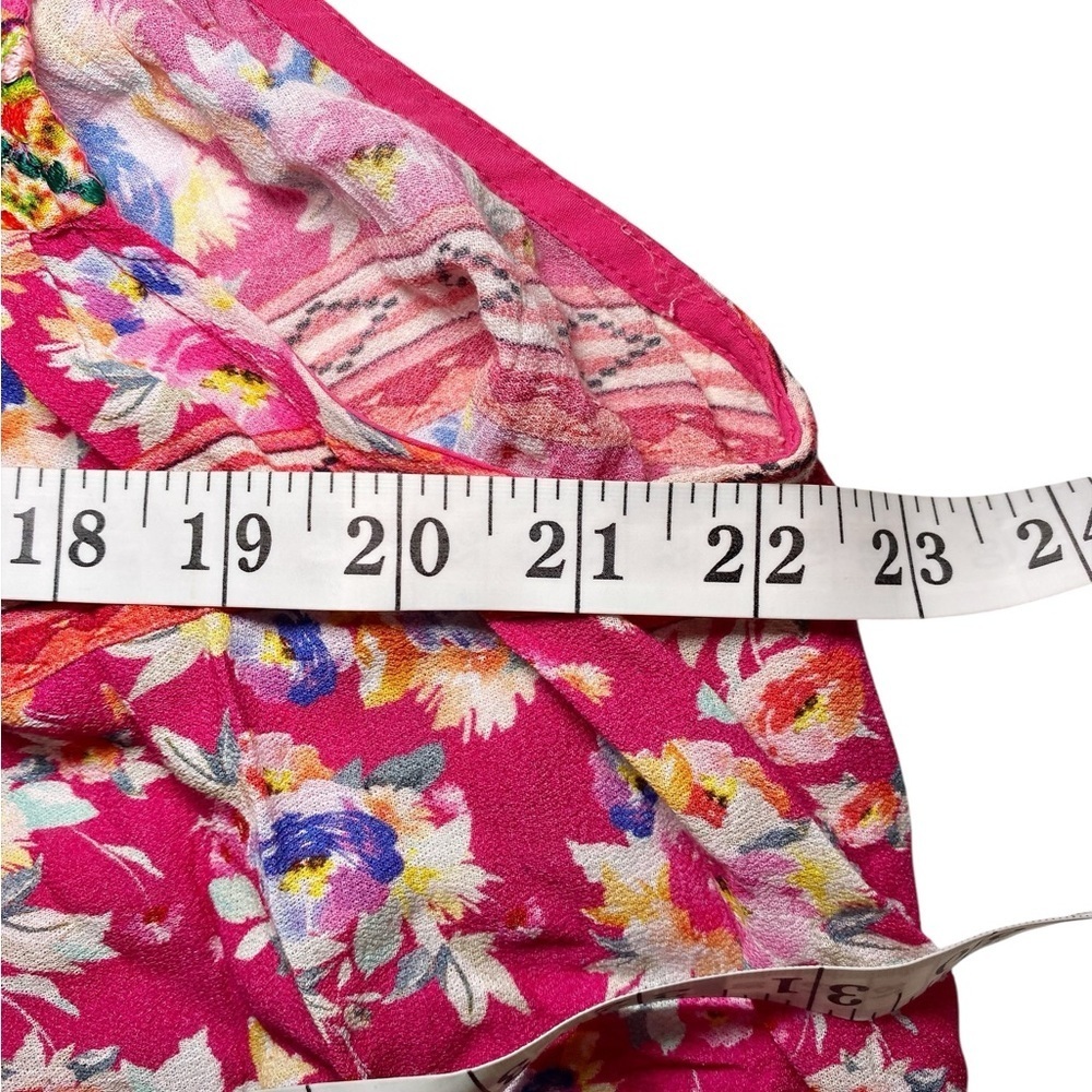 Vineet Bahl Vibrant Floral Sleeveless Blouse - Pink Multicolor - Picture 12 of 15